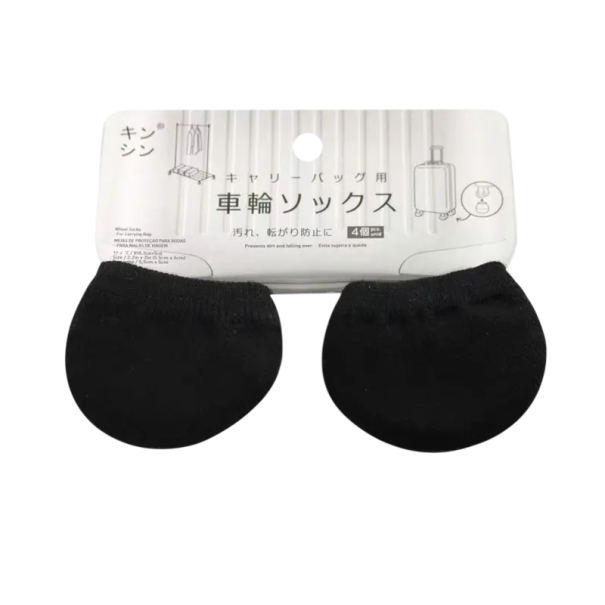 Capas de proteção tricotadas para rodas de malas multifuncionais 7×7 cm acrílico capas para rodas de bagagens para malas de viagem e sacos de viagem preto