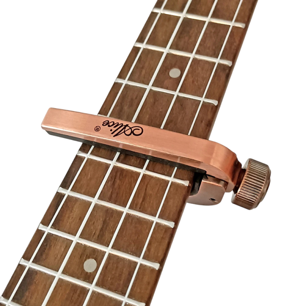 Capotraste metálico ajustável com rolo Capotraste universal para guitarra acústica e elétrica Fixação forte sem danificar o braço cobre