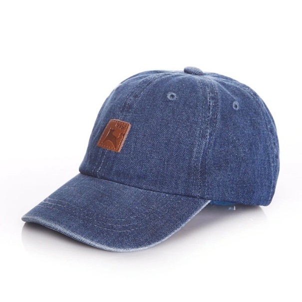Cappellino da baseball in denim per bambini T904 blu scuro
