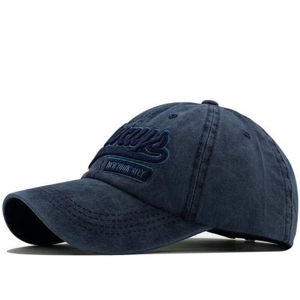 Cappellino da uomo con scritta T73 blu scuro