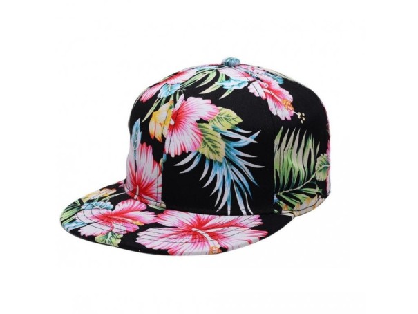 Cappellino snapback da donna con fiori 3
