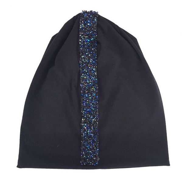 Cappello da donna con strass nero