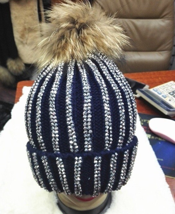 Cappello da donna di lusso con strass 6