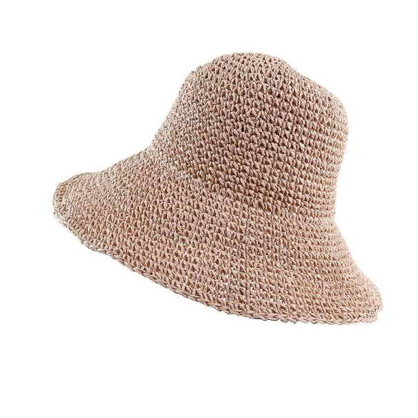 Cappello da donna in paglia 56–58 cm Cappello estivo leggero e traspirante contro il sole Accessorio elegante per la spiaggia in vacanza rosa