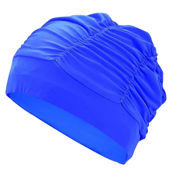 Cappello da nuoto in nylon impermeabile da donna Cappello da piscina Attrezzatura per nuotatori blu