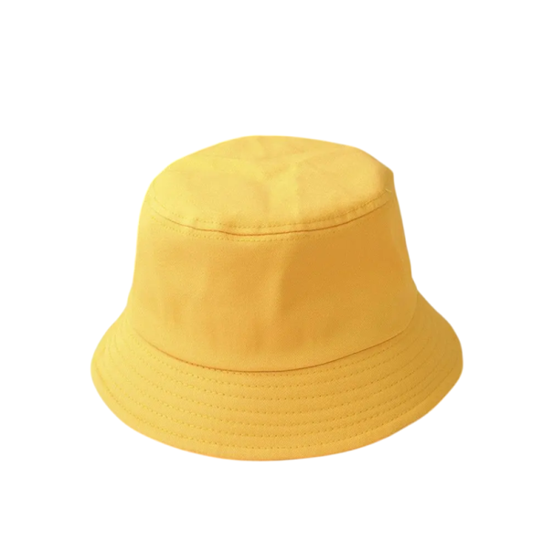 Cappello da pescatore per bambini in cotone Circonferenza testa 52-54 cm Cappello protettivo estivo per bambini Attività all'aperto Cappello da sole giallo