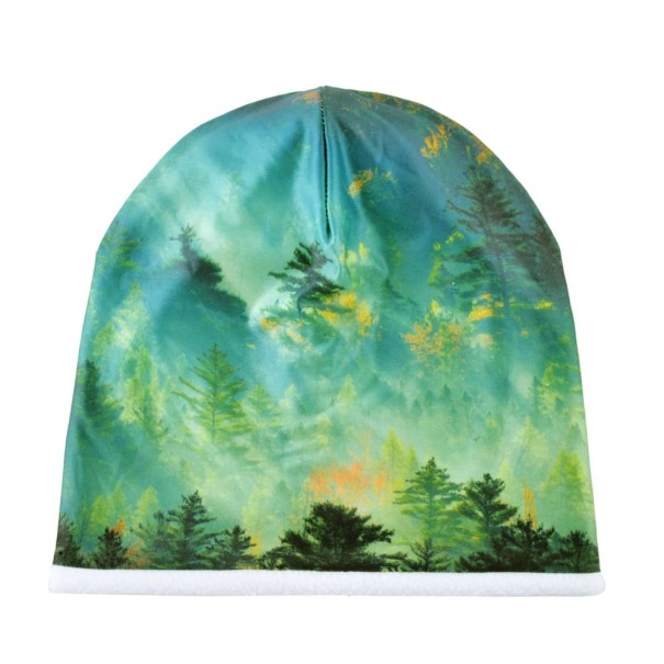 Cappello da uomo con stampa J747 bianco foresta