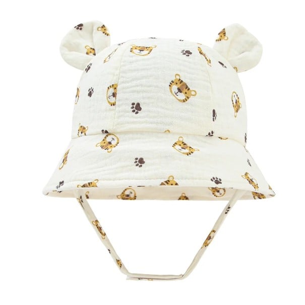 Cappello di cotone per bambini con orecchie di tigre bianco con legatura Circonferenza testa 35–39 cm Visiera 27 cm Profondità 11 cm Cappello 3–12 1