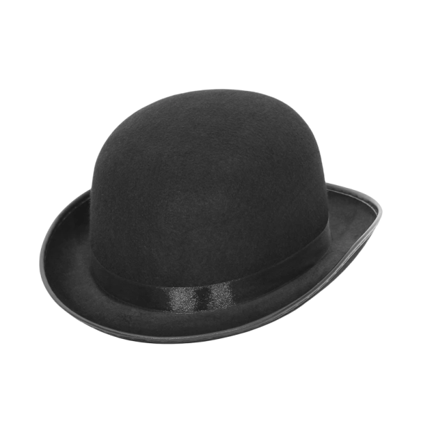 Cappello elegante in poliestere 58 cm Circonferenza testa Cappello stiloso con visiera di 4,5 cm Altezza 12 cm Accessorio per costumi e occasioni sociali nero