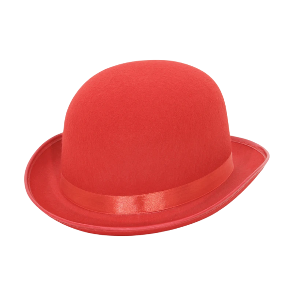 Cappello elegante in poliestere 58 cm Circonferenza testa Cappello stiloso con visiera di 4,5 cm Altezza 12 cm Accessorio per costumi rosso