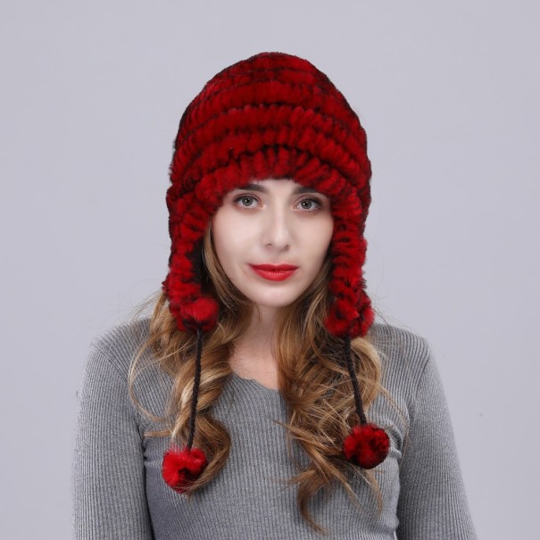 Cappello in maglia invernale da donna A3190 11