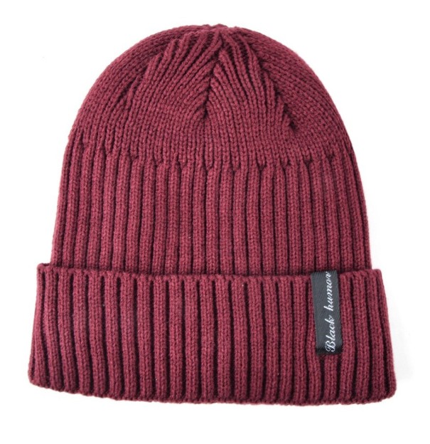 Cappello in maglia invernale da uomo J958 bordeaux
