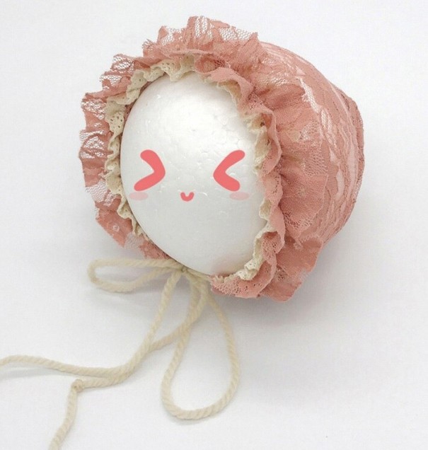 Cappello in pizzo per ragazze Melissa rosa antico