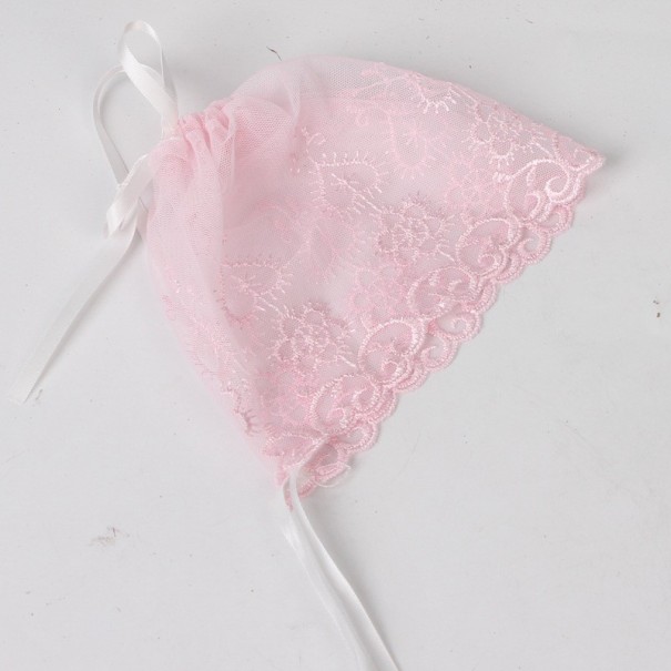 Cappello in pizzo per ragazze Sara rosa