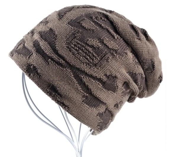 Cappello invernale da uomo con teschio J2098 kaki