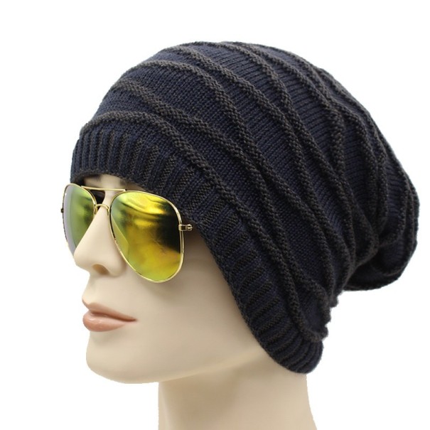 Cappello invernale da uomo in più colori blu scuro