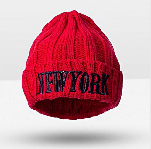 Cappello invernale per bambini New York J862 rosso