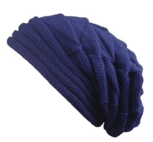 Cappello lavorato a maglia da donna J3001 blu