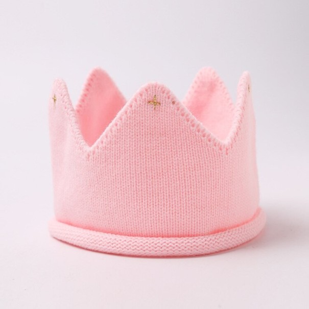 Cappello per bambini a forma di corona rosa
