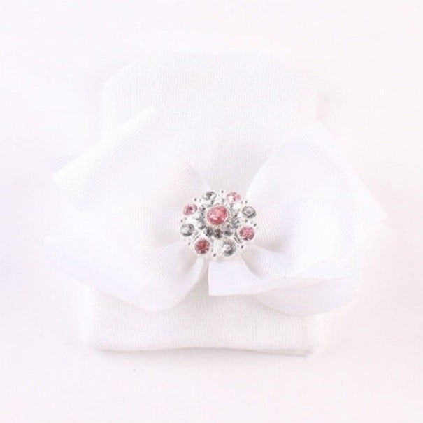 Cappello per bambini con fiocco Beth bianco