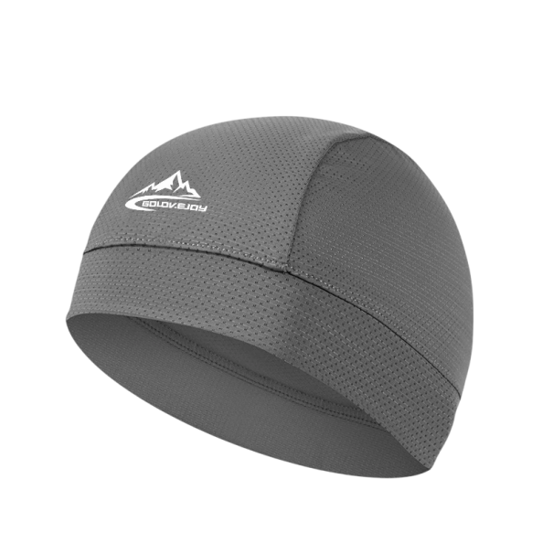 Cappello sportivo traspirante sotto casco che assorbe il sudore Cappello da ciclismo e corsa Fascia funzionale leggera ad asciugatura rapida per sport grigio scuro