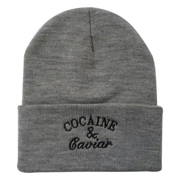 Cappello stiloso con stampa divertente J2738 grigio