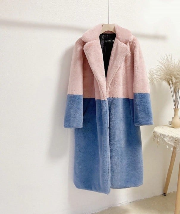 Cappotto da donna in pelliccia sintetica P1826 S 1