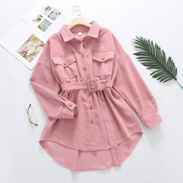 Cappotto da donna P1369 rosa M