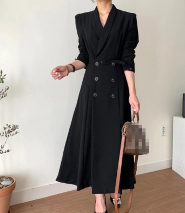 Cappotto da donna P1828 nero M