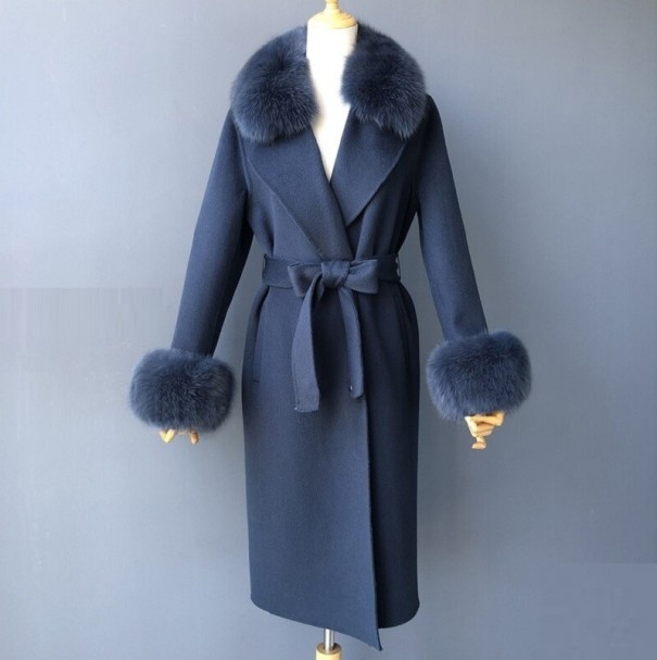 Cappotto da Donna P2570 blu scuro XS