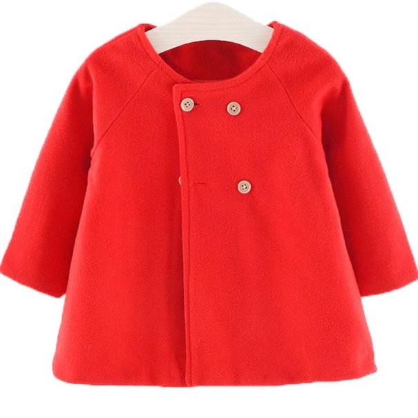 Cappotto da ragazza L1884 rosso 4