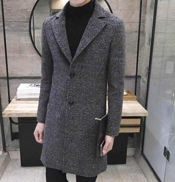 Cappotto da uomo di lusso J2567 grigio S