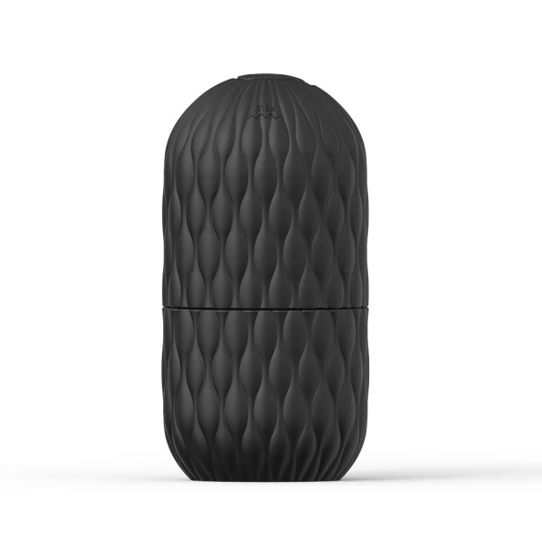 Capsulă cosmetică de gheață din silicon alimentar cu o suprafață texturată pentru îngrijirea pielii și ameliorarea umflăturilor 9,9 x 5,05 x 3,4 cm negru