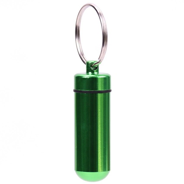 Capsulă impermeabilă pentru chei verde Capsulă impermeabilă pentru chei verde
