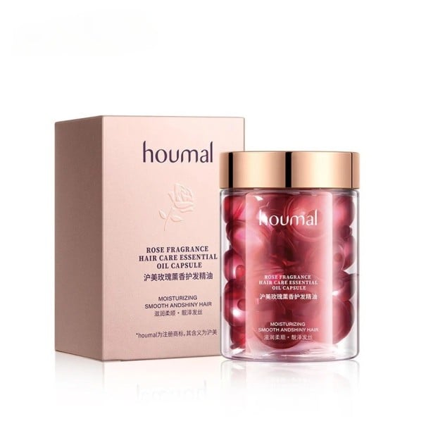 Capsule cu ulei esențial de trandafiri 30 buc Îngrijire hidratantă a părului pentru păr uscat și deteriorat Ulei de păr în capsule cu parfum 1