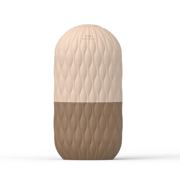 Capsule de glace cosmétique en silicone alimentaire avec surface texturée pour le soin de la peau et la réduction des gonflements 9,9 x 5,05 x 3,4 cm marron