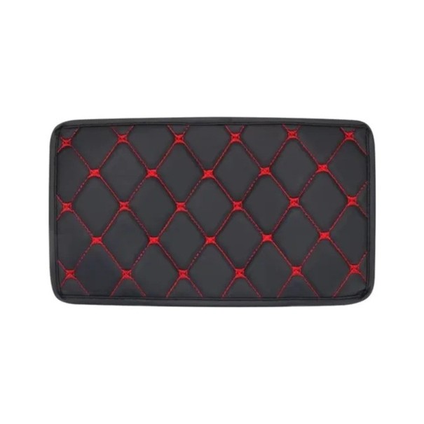 Căptușeală pentru suportul cotului 29 x 19 cm Căptușeală universală din piele neagră cu detalii roșii Protector impermeabil și rezistent la praf 1