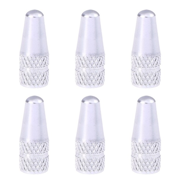 Capuchons de valve 6 pcs argenté