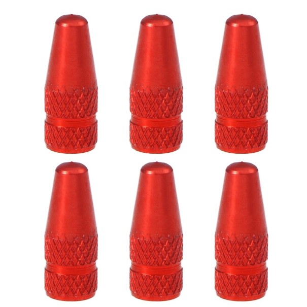 Capuchons de valve 6 pcs rouge