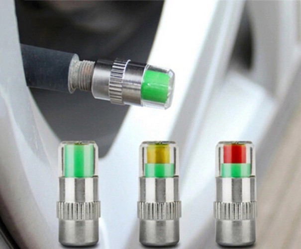 Capuchons de valve pour affichage de la pression des pneus 4 pcs 3