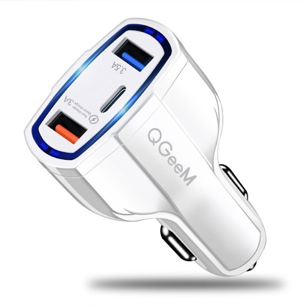 Car Charger 3 Ports K788 white