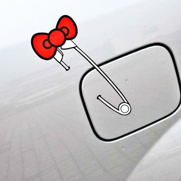 Car Clip Sticker red