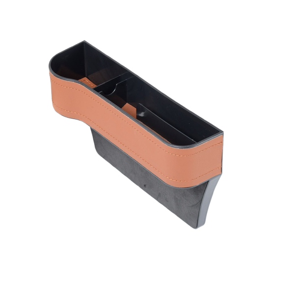 Car Organiser for the Left Side Between Seats brown