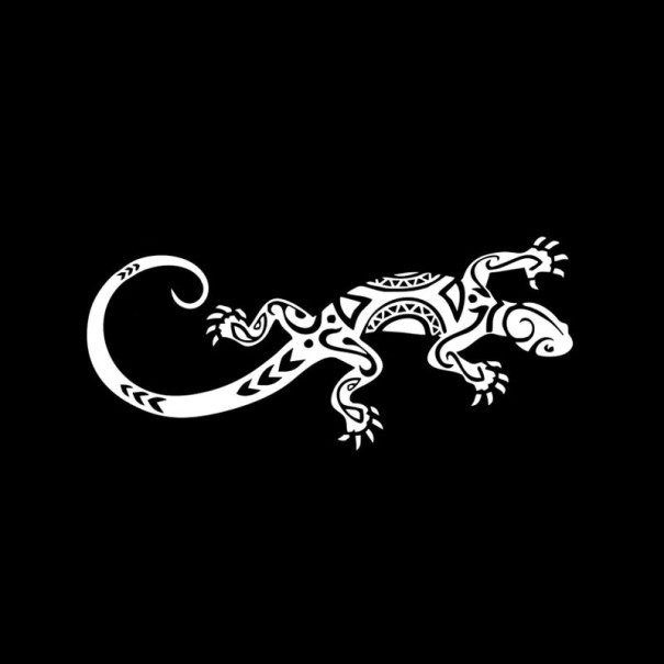 Car Sticker Gecko B489 silver