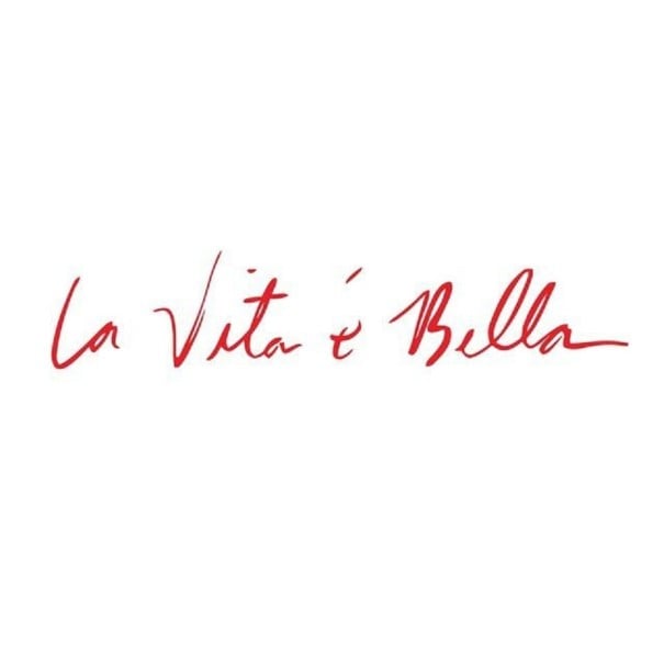 Car Sticker La Vita e Bella red