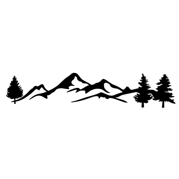 Car Sticker Landscape black