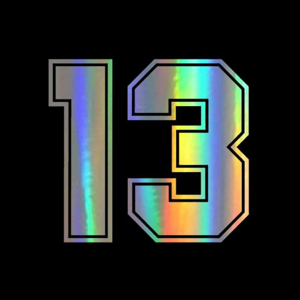 Car Sticker Numbers 13 3