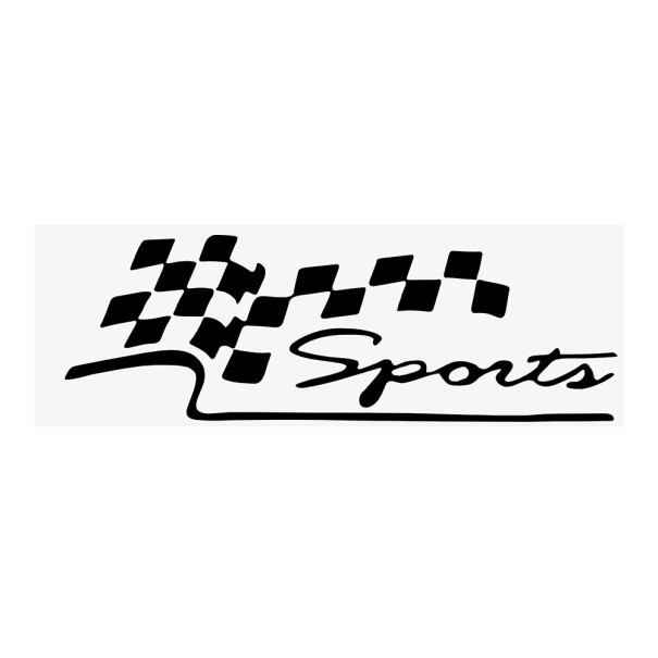 Car Sticker - Racing Flag black