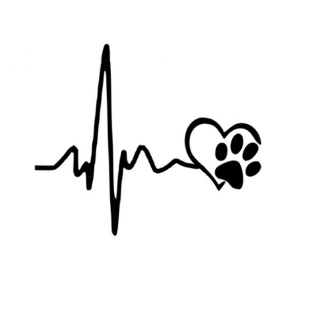 Car Sticker with Paw black