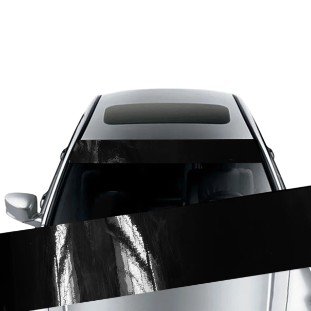 Car Sunshade Sticker for Windscreen 20x150 cm Glossy Black Interior Protection Against Sun Temperature Reduction Vehicle Glass Decoration 1